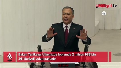 Bakan Yerlikaya: Ülkemizde toplamda 2 milyon 938 bin 261 Suriyeli bulunmaktadır