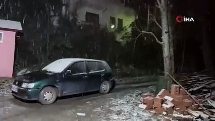 Kastamonu’nun yüksek kesimlerine kar yağdı!