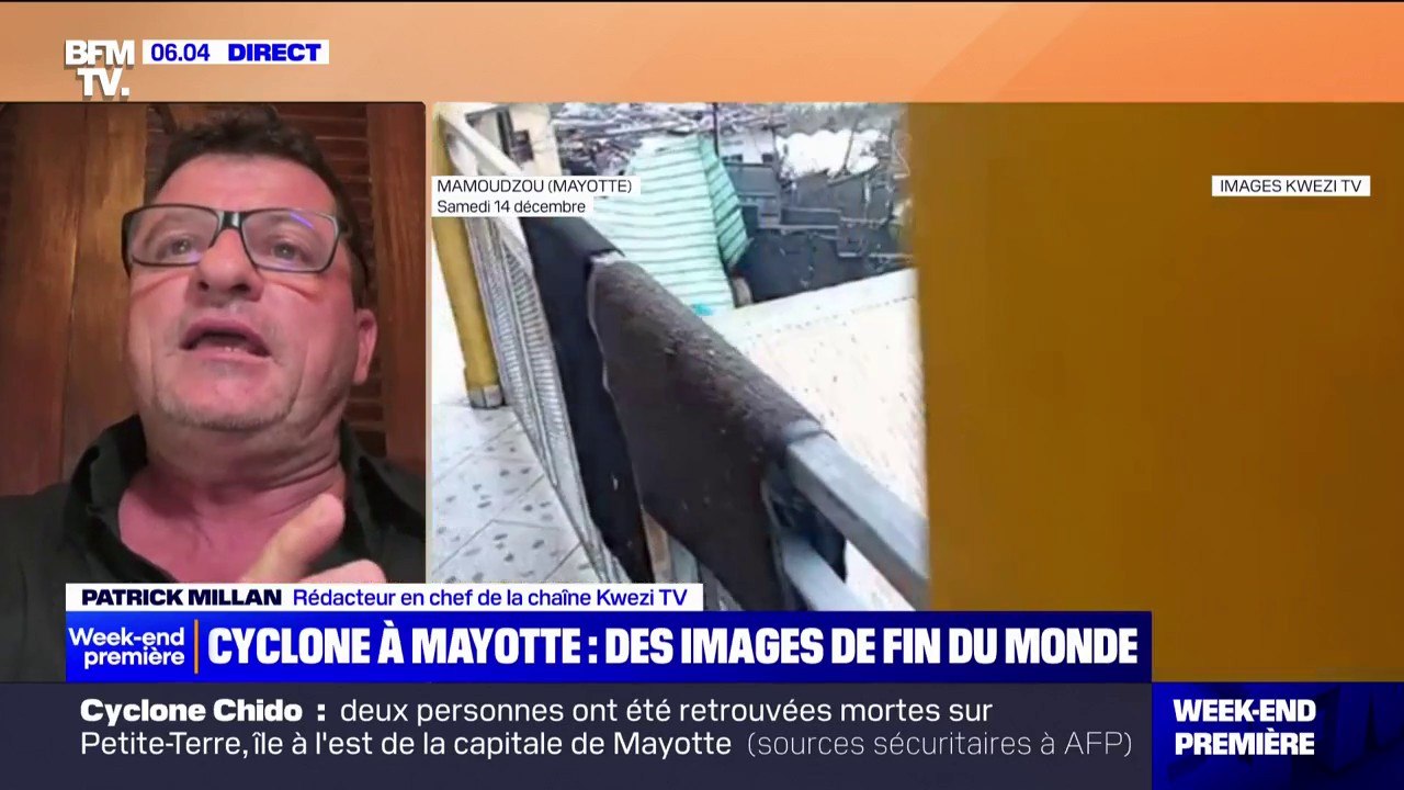 Cyclone Chido à Mayotte: "La totalité de l'habitat précaire a été détruit sur l'île", affirme Patrick Millan, rédacteur en chef de la chaîne Kwezi TV