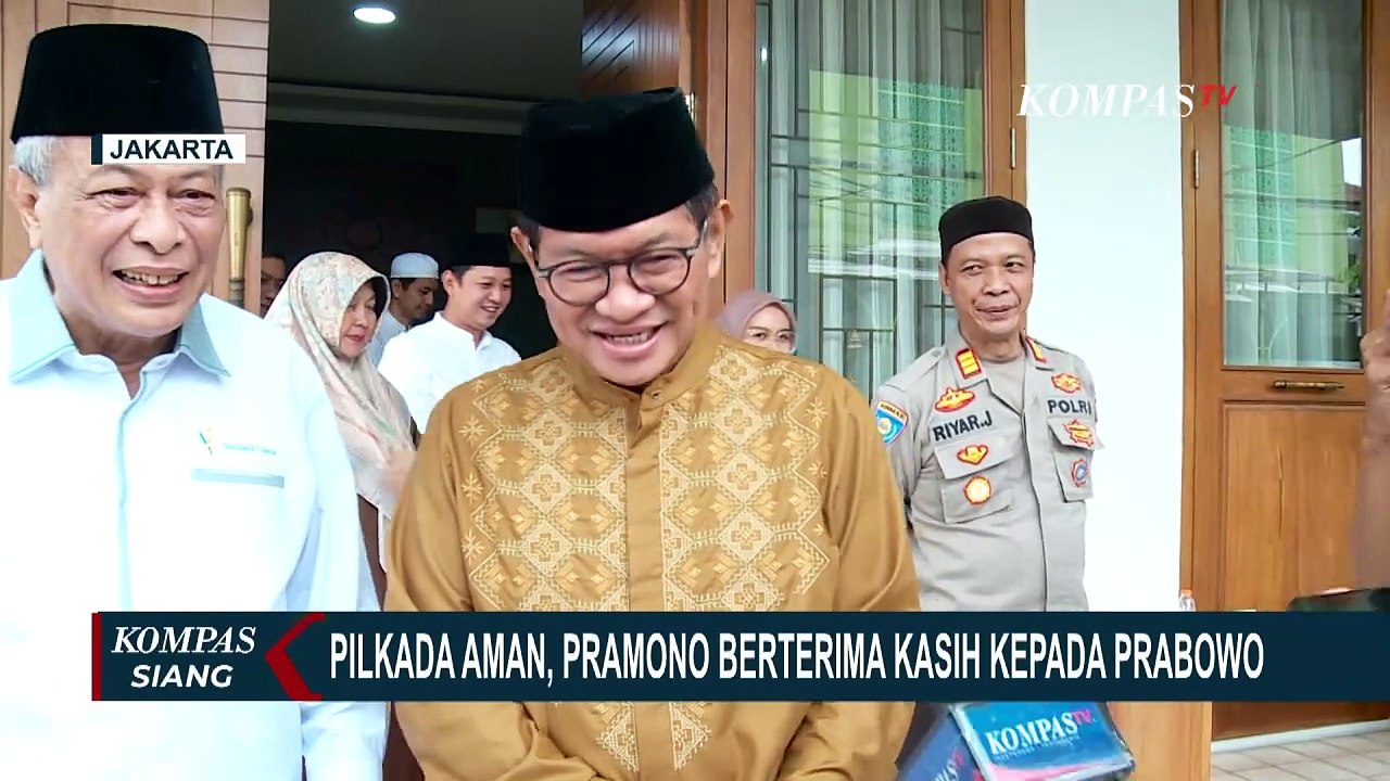 Pramono Anung Ucap Terima Kasih pada Presiden Prabowo atas Pilkada Jakarta Aman