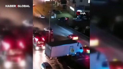 Virajı alamadı, orta refüje girdi