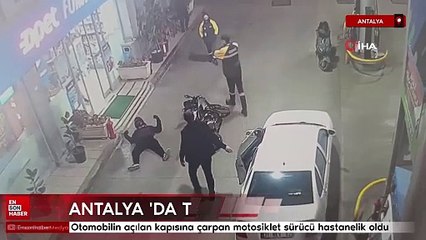 Antalya'da otomobilin kapısına çarptı, hastanelik oldu