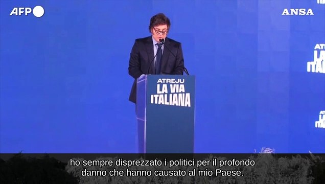 Atreju, Milei: Le ricette tradizionali della politica hanno fallito