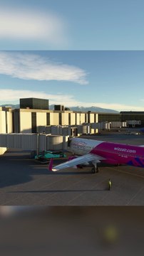 Passenger Boarding Bridge: Wizz Air Abu Dhabi A320neo at Salt Lake City International Airport, USA #flights #fly #flightlovers #Canada #USA #Japan #aviation #A320neo #flying #FlyingLovers #aviationlovers #landinglovers