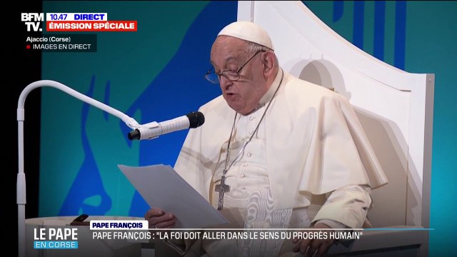 L'anecdote du pape François durant son discours en Corse: Il y a une complicité très saine qui recherche la bénédiction du Seigneur