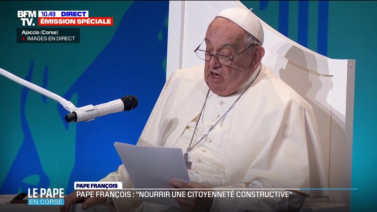 Corse: "La saine laïcité est nécessaire", déclare le pape François en reprenant les mots de Benoit XVI