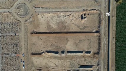 Şam'da toplu mezarlık olduğu iddia edilen alan görüntülendi