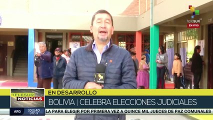 Celebran elecciones judiciales en Bolivia