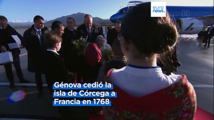 El Papa Francisco llegó a Córcega: el primer Papa que visita la isla