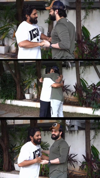 Actor Akkineni Akhil Meets Allu Arjun After Release | Celebrity News