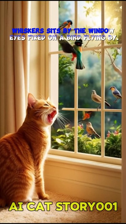 Whiskers and the Fleeting Flight: A Cat's Quiet Pursuit 🐱✈️🌿