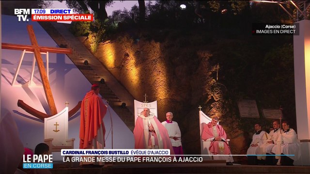 Pape François en Corse: le cardinal François Bustillo, évêque d'Ajaccio, remercie les organisateurs et les bénévoles