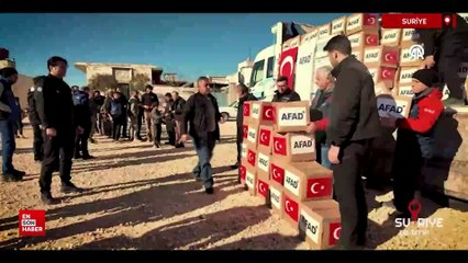 AFAD, Münbiç'te 1365 aileye gıda kolisi ulaştırdı