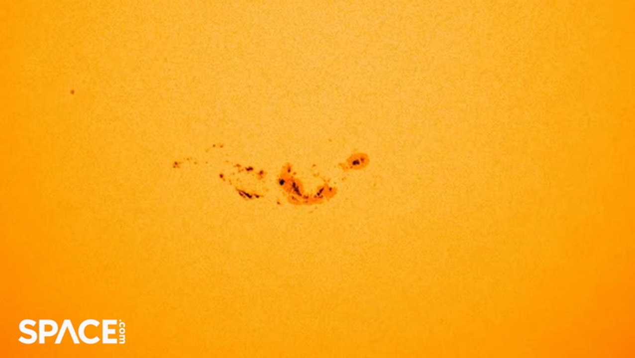 Time-Lapse Of Sunspot AR3664 Growing Into A Giant