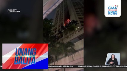 Bahagi ng isang condominium sa Barangay Ugong, nasunog; bombero, sugatan | Unang Balita