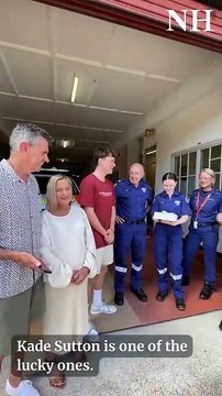Newcastle cricketer Kade Sutton reunited with the paramedics who saved his life