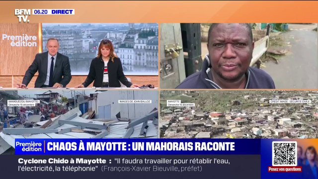 On n'a pas d'électricité, on n'a pas d'eau : Fahar, un habitant de Mamoudzou à Mayotte, témoigne sur BFMTV