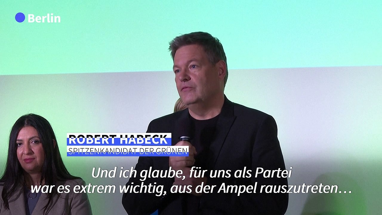 Grüne stellen Wahlprogramm vor - Habeck wirbt für neuen Politikstil