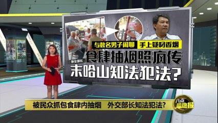 外交部长末哈山餐馆抽烟被拍 网友呼吁依法处理🚭