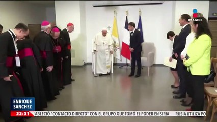 Emmanuel Macron se reunió con el papa Francisco