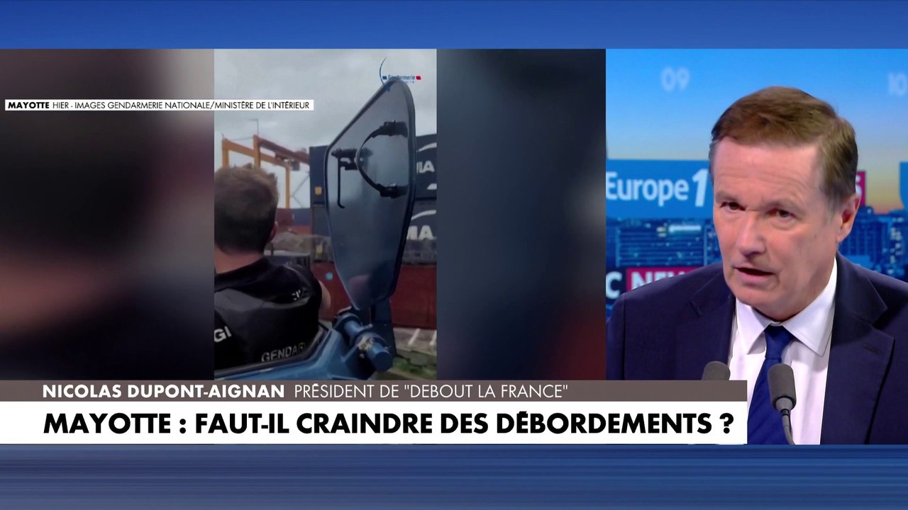 «L’Etat a fait preuve d’une forme de lâcheté à Mayotte», selon Nicolas Dupont-Aignan