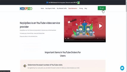Guide to using KeyUpSeo YouTube services