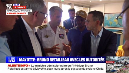 Cyclone Chido: Bruno Retailleau, ministre démissionnaire de l'Intérieur, est arrivé à Mayotte