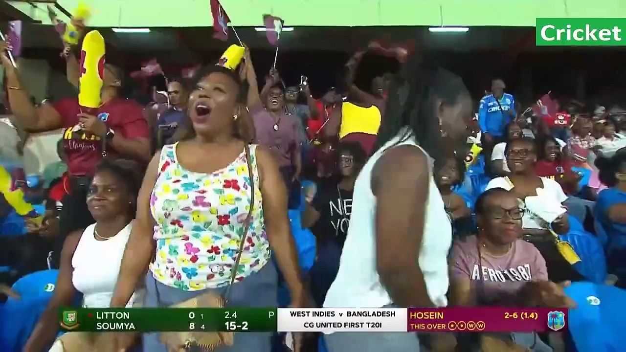 West Indies vs Bangladesh 1st T20I Highlights 2024