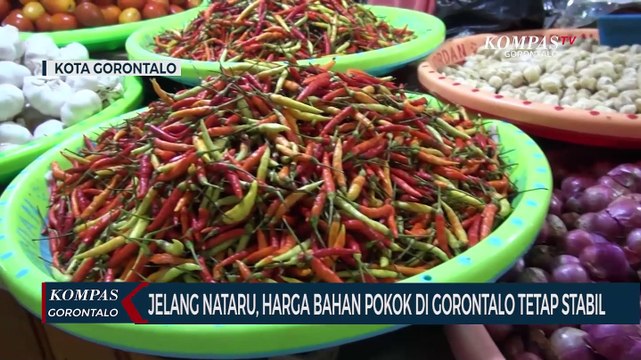 Jelang Nataru, Harga Bahan Pokok di Pasar Sentral Kota Gorontalo Tetap Stabil