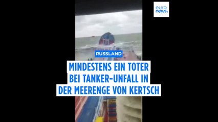 Zwei russische Öltanker bei Sturm in der Straße von Kertsch beschädigt