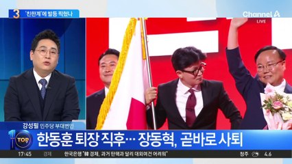 ‘소울메이트’ 장동혁, 韓과 상의 없이 사퇴 결정?