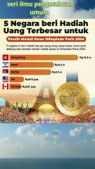 5 Negara beri Hadiah Uang Terbesar untuk Peraih Medali Emas Olimpiade#olimpiade
