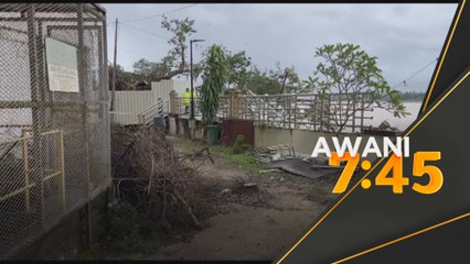 Runtuhan sepanjang 50 meter dikesan di tebing sungai Kelantan