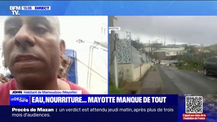 "L'eau ne coule plus, Mayotte a besoin d'aide alimentaire", déplore cet habitant de Mamoudzou