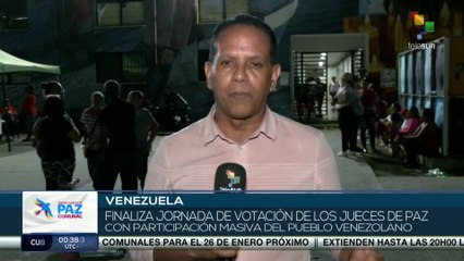 En Venezuela finaliza jornada de votación de los jueces de paz con participación masiva del pueblo venezolano