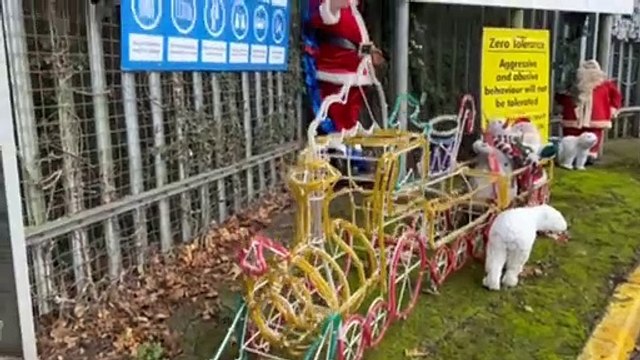 Christmas display of rubbish at Kent recycling centre