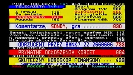 Zapping DVB-T + teletekst - 9.08.2013