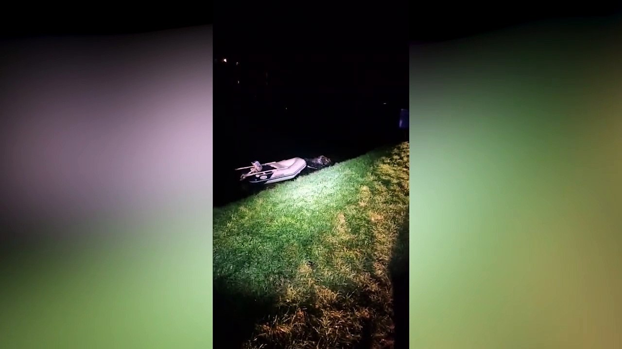 Video shows 22-foot canal boat going up in flames - leaving owner homeless