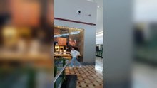 Criminals fire shots inside a shopping mall and rob a jewelry store