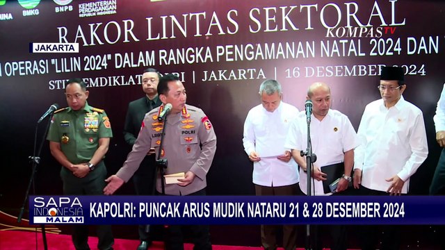 Kapolri Prediksi Puncak Arus Mudik Nataru Pada 21 dan 28 Desember 2024 | SERIAL NATARU