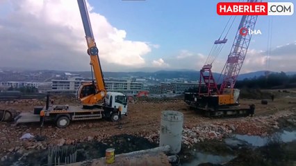 Yalova'da Çöken Hastane Yolunun Yeniden Yapımına Başlandı