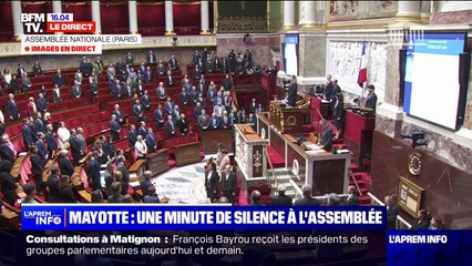 Mayotte touchée par le cyclone Chido: minute de silence à l'Assemblée nationale en mémoire des victimes