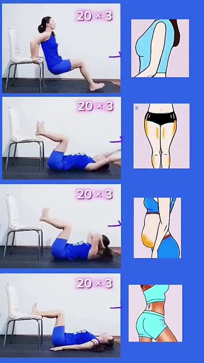 Exercise With Chair At Home #homeworkout #Fitness #health #exercise #workout #motivation #strenthtra