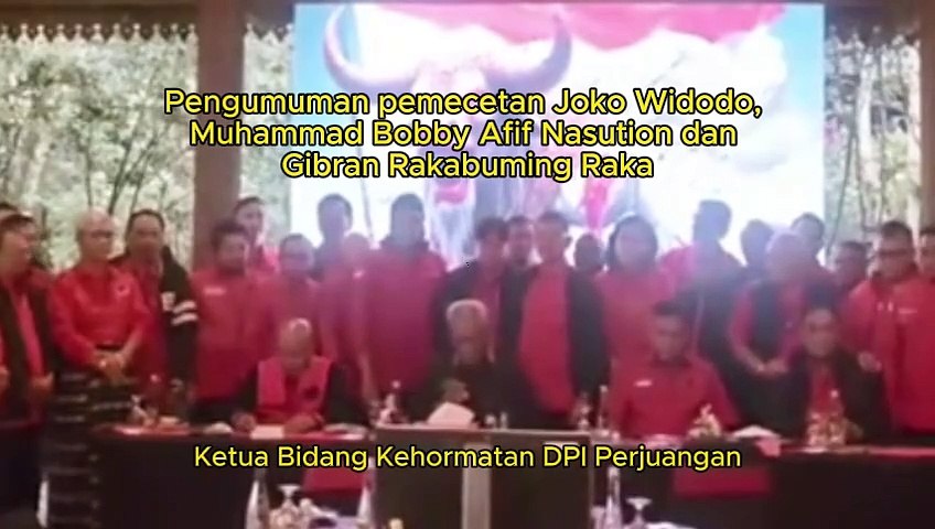 Partai Demokrasi Indonesia Perjuangan resmi pecat Joko Widodo, Gibran Rakabuming Raka dan Muhamad Bobby Afif Nasution, terhitung 14 Desember 2024 dan resmi diungkap di publik pada Senin, 16 Desebember 2024. Simak Suasana Pengumumannya