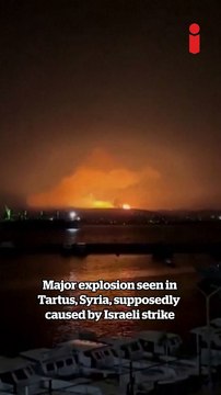 Major explosion seen in Tartus Syria, supposedly caused by Israeli strike