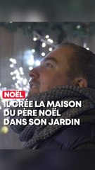 Il transforme son jardin en une véritable maison du Père Noël !