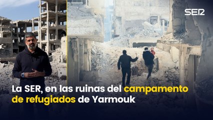 Nicolás Castellano visita las ruinas del campamento de refugiados de Yarmouk en Siria