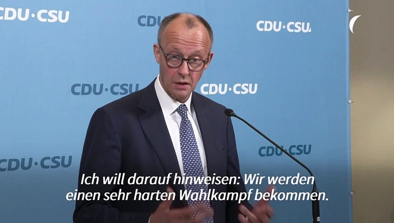 Merz kündigt harten Wahlkampf an