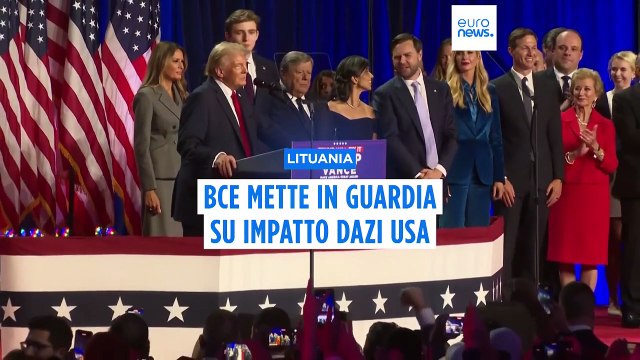 Bce: Lagarde, possibile impatto su crescita Ue con svolta protezionistica Usa