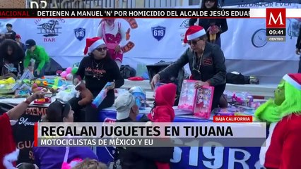 Motociclistas de México y EU regalan más de 5 mil juguetes a niños en Tijuana